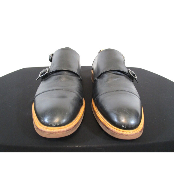 Gordon Rush Caden Black Leather Double Monk Strap Dress Shoes Men Sz 10.5